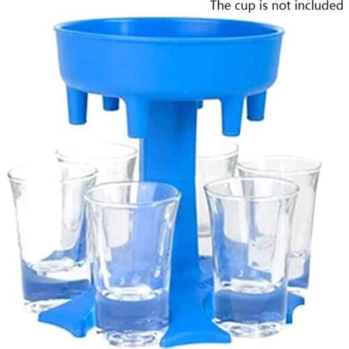 6 Shot Glass Dispenser Holder Carrier Caddy Liquor Dispenser Party Beverage Drinking Games Bar Cocktail Wine Quick Filling Tool
