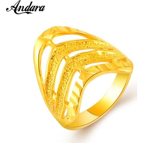 Hot Sale Fashion Women Men Jewelry Rings Yellow Gold Color Fine Jewelry For Wedding Party Gifts Free Shipping JR057
