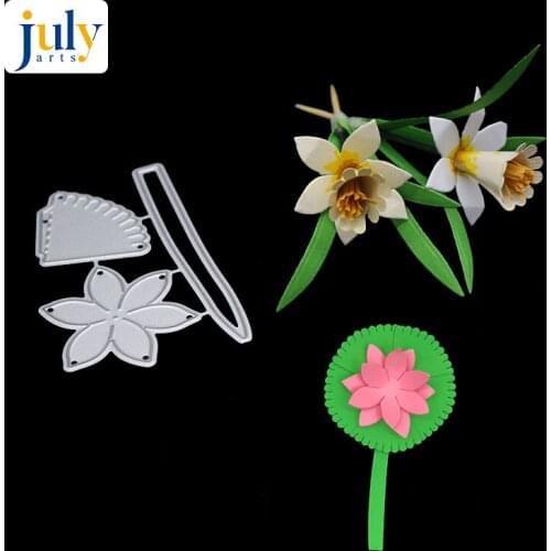 Julyarts Orchid Flower Cutting Dies Metal for DIY Spring Scrapbooking Die Photo Album Cards Blade Punch Stencils Dies Cut