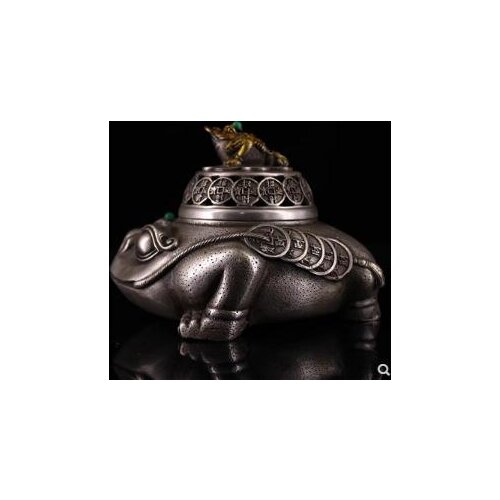 Purely hand-set gemstone, gold and silver incense burner, gold cicada incense burner, rich and precious ornaments