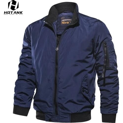 Autumn winter Mens Bomber Jacket Casual Zipper MA1 Air Force Pilot Jacket men Thick Warm Hip Hop Streetwear College Male Coat