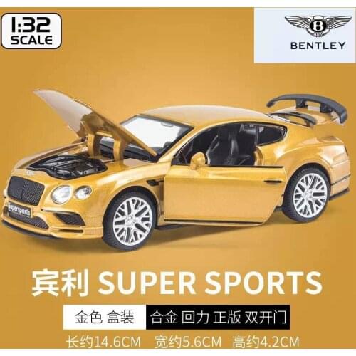 1:32 Scale Licensed For Bentley Super Sports Alloy Metal Collection Car Model Luxury Vehicle Toys