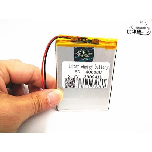 406080 3.7v 3000mAh li-ion Lipo cells Lithium Li-Po Polymer Rechargeable Battery For Bluetooth speaker Mobile Electrograph