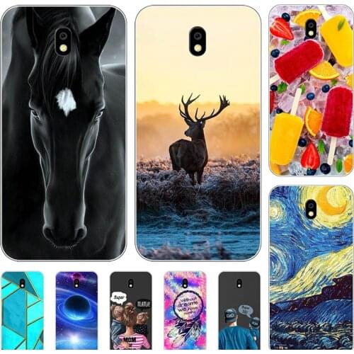 Fashion Bumper Cute Case For Samsung Galaxy J7 2017 J730 J7 Pro J3 J330 J5 2017 J530 J5 Pro Case Soft Silicone Cat Flower Cover