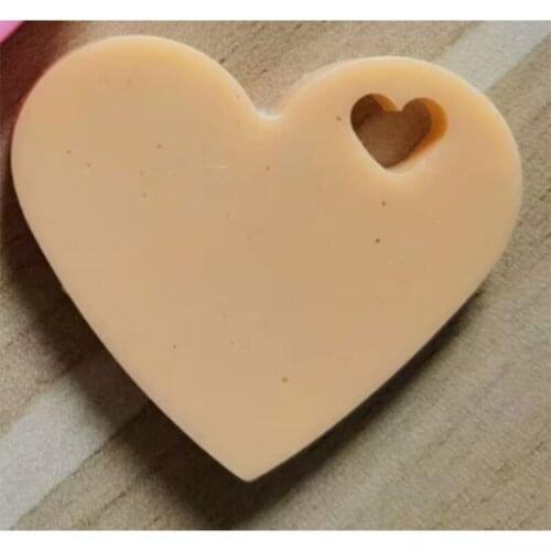 N7MF DIY Love Heart Shape Earrings Epoxy Resin Mold Jewelry Pendants Silicone Mould