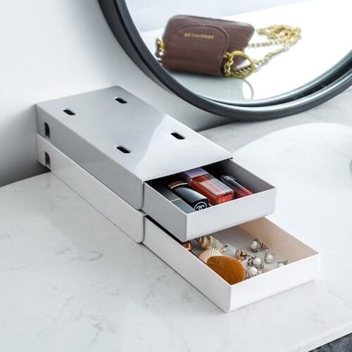 Desktop Storage Box Pen Holder Organizer For Cosmetics Desk Organizer Kitchen Drawer Paste Office Desk Bottom Finishing Box