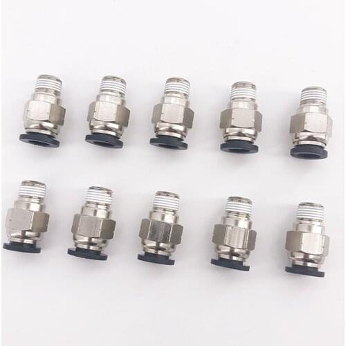 NPT Inch air pipe quick plug Pneumatic quick joint PC4-12-1/4 5/32 5/16 3/8 1/2 US thread straight through connector