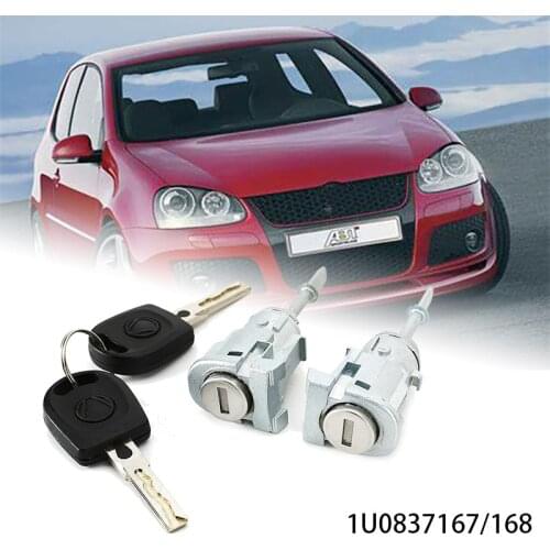 Front left + right Lock cylinder key lock for VW Bora Golf 4 Polo 1998-2014 OEM 1U0837167 1U0937168
