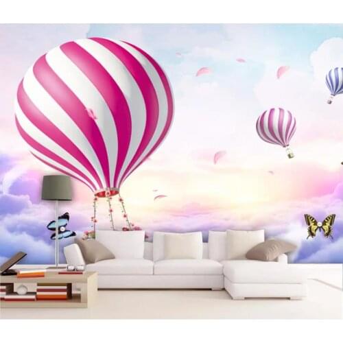 Custom photo wallpaper 3d wallpaper for walls 3 d Cartoon Mediterranean living room sky fantasy children room background wall