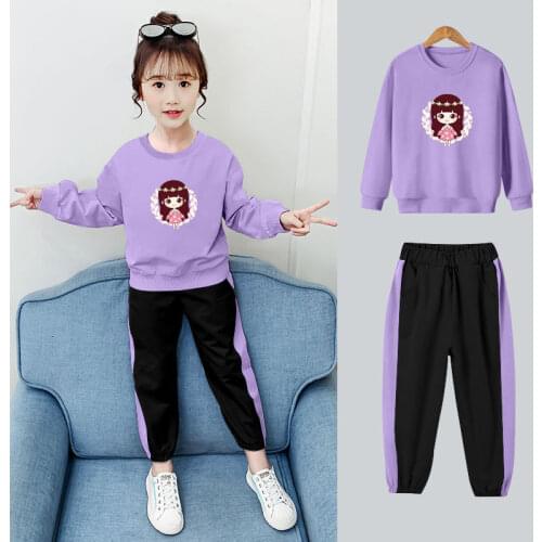 3 4 5 6 7 8 9 10 11 Year Old Casual Kids Clothes Girl Outfits Spring Autumn Baby Clothing Sets Long Sleeve Tops+Pants Child Set