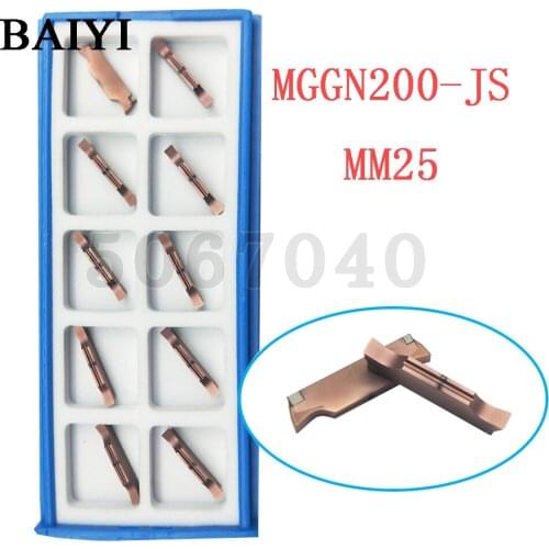 Cutter blade MGGN200-JS MM25 carbide inserts cutting inserts tools Grooving Blade CNC wood Turning Inserts Tools MGGN 200