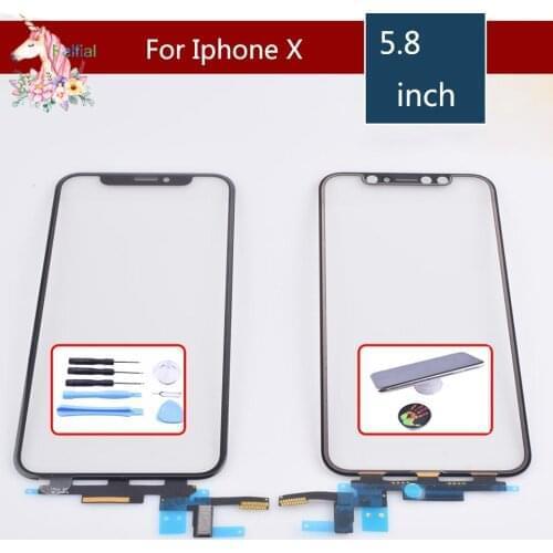 5.8" For Iphone X A1865 A1901 Touch Screen Digitizer Panel Sensor Front Glass Lens For iphone X LCD Glass Replacement