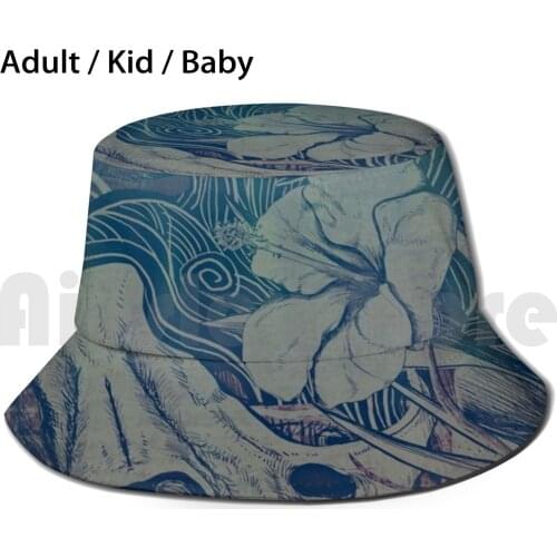 Sphynx Cat And Flowers Sun Hat Foldable UV Protection Flowers Skull Skully Bones Cool Head Human Cat Snake Animals Fire