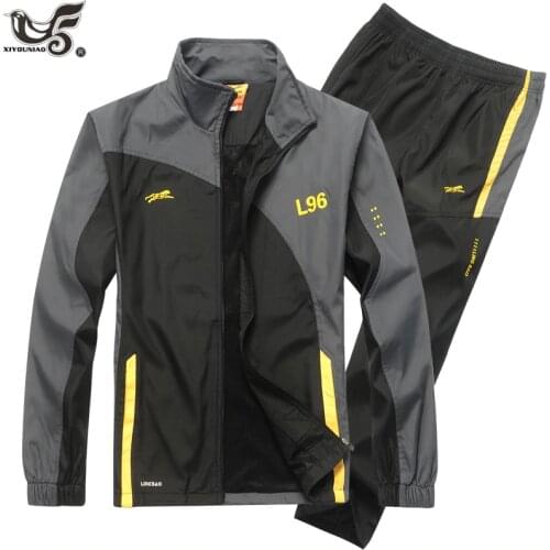 Brand tracksuit Men Two Piece Clothing Set Casual Hoodies Sweatshirt Sportswear Sweatsuit training Track Suit size L~4XL