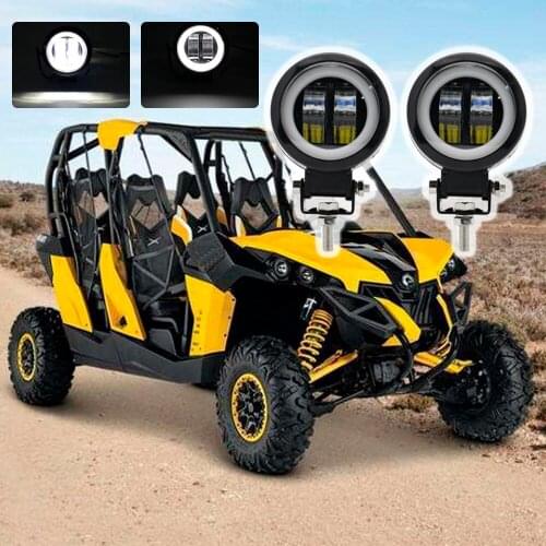 2PCS/1PC Fog Lamp Driving Daytime Off road Led Headlight 3'' 20W Motorcycle Halo Lamps For ATV 12V 24V SUV Worklight Beams