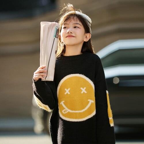 Girls Cartoon Sweater Autumn Fall Girls Outfits 8 10 years Fall Loose Tops Winter Teen Girls Outfit