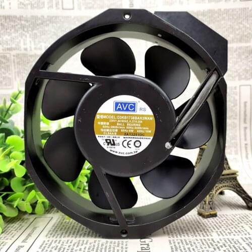 For AVC D3KB1738BAH3WAW 17238 220v 0.27 0.25A 17CM metal high temperature resistant fan 172*150*38mm