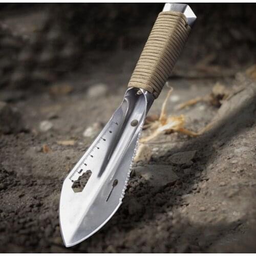 Serrated Edge Digger Metal Detecting Garden Detector with Sheath Stainless Steel