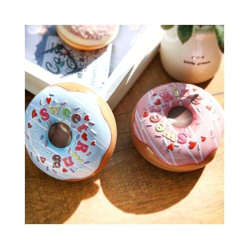 2020 Ultra-realistic Donut Tin Box Jewelry Candy Gift Box Small Sundries Storage Boxes Cans Coin Earrings Headphones Gift Box