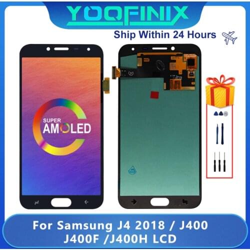 "5.5" AMOLED For Samsung Galaxy J4 LCD SM-J400F/DS J400F/DS J4 2018 Display LCD Touch Screen Digitizer Display Replacement Parts