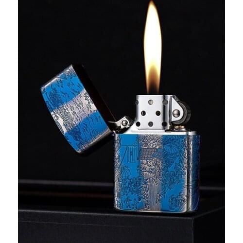 Zorro New High Quality Windproof Brass Kerosene Wheel Lighter Classic Creative Personality Mens Convenient Smoking Accessories