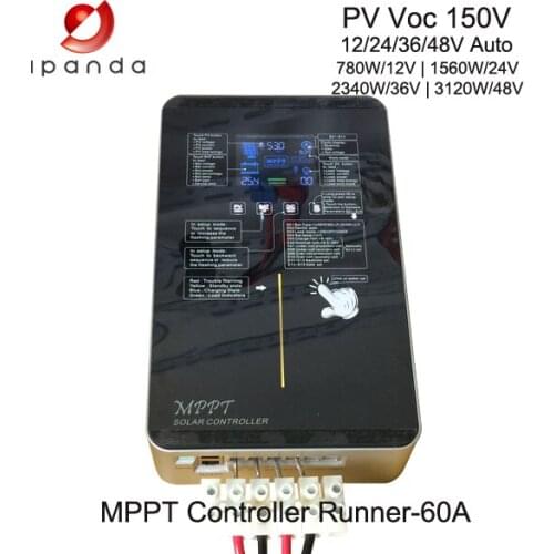 48V 60A MPPT Solar Charge Controller 2019 New Model Runner-60A