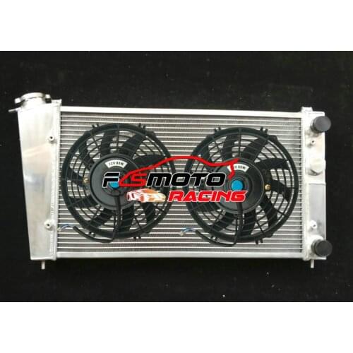 Aluminum Radiator + Fan For Volkswagen VW GOLF MK1 Jetta Caddy Scirocco GTI SPEC 1.6 1.8 Seat Toledo 53B Coupe 1.5 1.6i 1.8i