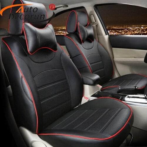 AutoDecorun Cover seats for Buick Enclave seat covers accessories PU leather car seat cushion covers protectors 7 Seat 22PCS/set