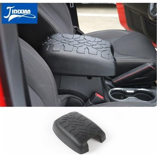 JIDIXIAN Car Armrest Box Pad Cushion Accessories for Jeep Wrangler JK 2012 2013 2014 2015 2016 2017