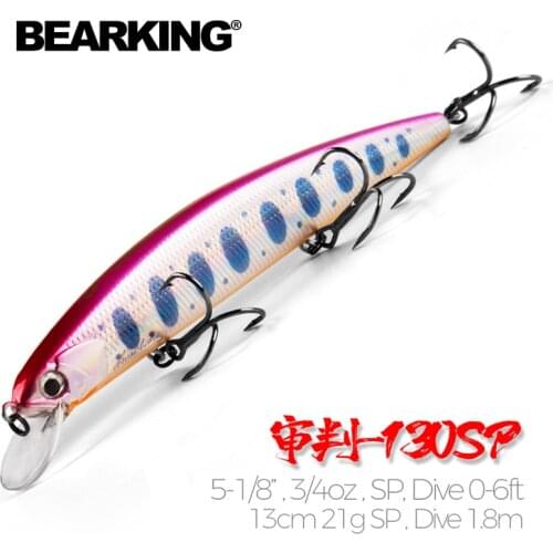BEARKING 13cm 21g SP depth1.8m Top fishing lures Wobbler hard bait quality professional minnow for fishing tackle