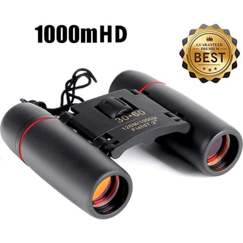 Zoom Telescope 30x60 Folding Binoculars with Low Light Night Vision for outdoor bird watching travelling hunting camping 1000m