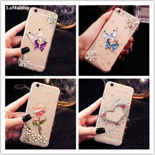 Phone Case Bling Diamond For Iphone11 Pro MAX 6 6s 5S SE 7 Plus 8 Plus X XS MAX XR Phone Clear Crystal Cover Crown Flower Decora
