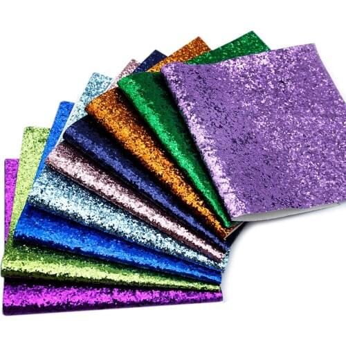 David accessories A5/20*33cm Chunky Glitter Fabric Synthetic Leather Sequins Patchwork Bag Shoes Handmade Phone Case DIY,1Yc5788