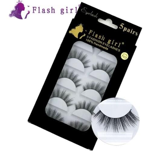 Flash Girl False Eyelashes In Bulk F820 Cruelty Free Reusable 3D Mink Full Strip Lashes 100% Handmade Eyelash Extension Makeup