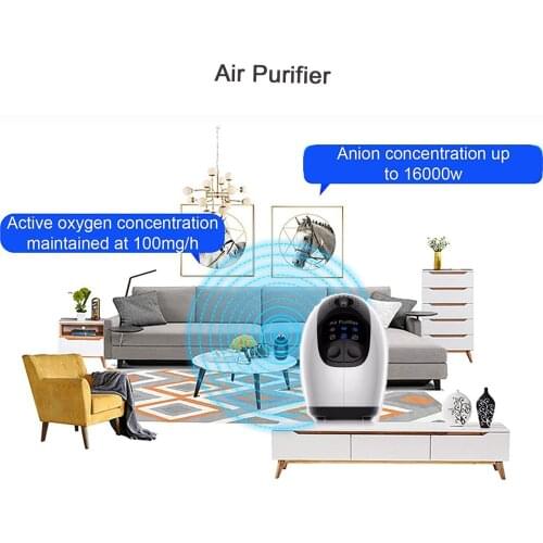 Type-C 160 Million Anion Generator Air Cleaner Ionizer Ozone Generator For Dust Smokers