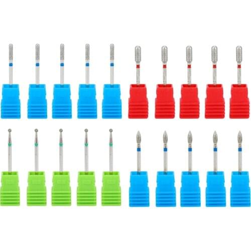 3/32" Nail Tools Diamond Burs Handpiece 2.35mm Shank Strawberry Lab Laboratory Drill Cutters Manicure File