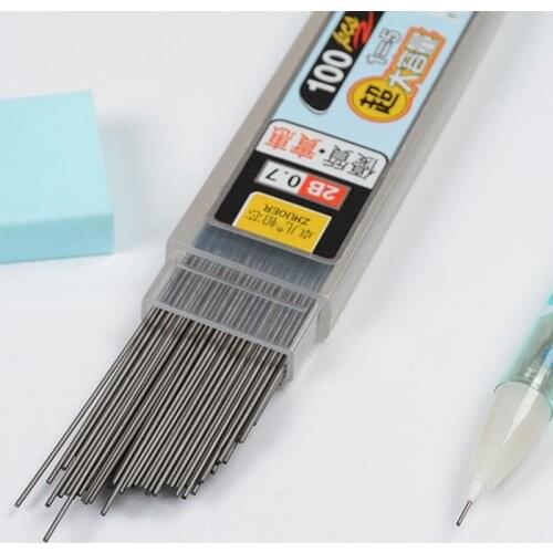 100Pcs/Box Mechanical Pencil Refill Graphite Lead Automatic Pencil 0.5mm 0.7mm Replacement Pencil Refill Lead Pencil Accessories