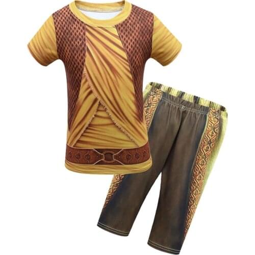 Summer Raya And The Last Dragon Csotume For Boy Girl Outfit Fashion Kid Print T Shirt Top+Shorts Pant 2pc Set Child Tracksuit
