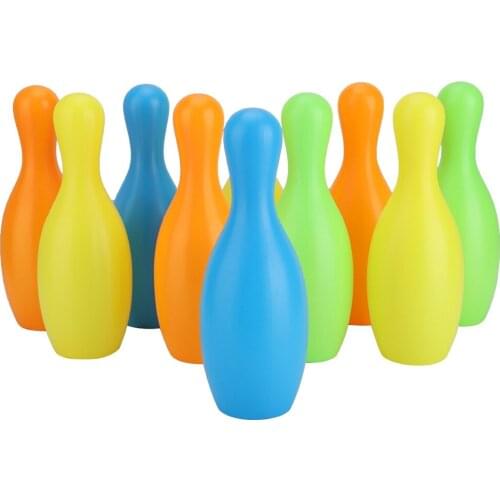 Colorful Bowling Ball Play Baby Sport Toys Kids Game Toy Set 10 Pins & 2 Balls(19.5CM)