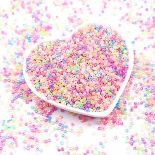 2MM Cream Czech Glass Seed Beads 8/0 Round Spacer Czech Beads for DIY Beaded Chain Jewelry Garments Sewing Accessories