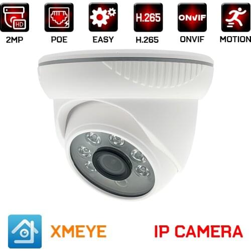 3MP 2MP POE IP camera h. 265 indoor plastic dome CCTV video surveillance security camera infrared night vision 1080P onvif XMEYE