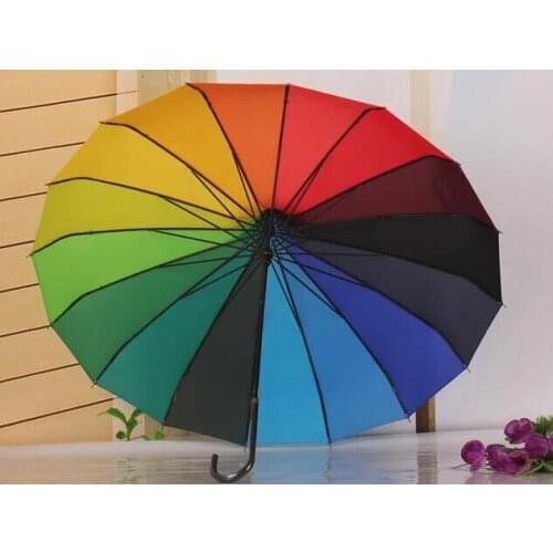 50pcs Fashion Rainbow Pagoda Palace Creative Umbrella Sun Rain Lady Princess Royal Long-handled Straight Golf Umbrella SL5001