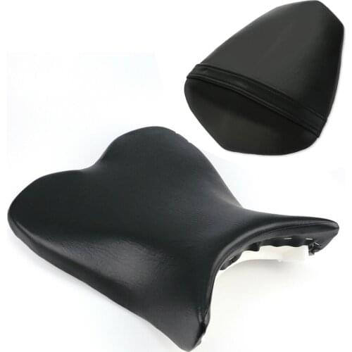 Motorcycle Black Front Rear Seat Pillion Cushion Saddles For Yamaha YZF-R1 2009-2014