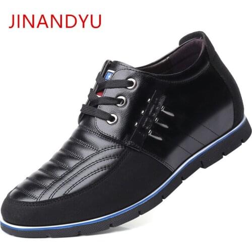 Brand Man Shoes Genuine Leather Height Increase Elevator Shoes Men Casual Leather Shoes spring Autumn Business Casual Oxfords