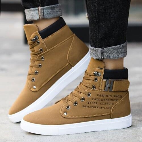 Men Winter Boots Comfortable Ankle Boots Men High Top Shoes 2019 New Chaussure Footwear Lace-Up Man Casual Shoes Plus Size 47