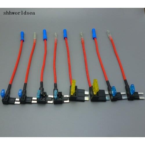 Shhworldsea 100sets micro2,micro ,standard,Mini Blade Fuse Tap Holder Add A Circuit Line ATM APM Car Truck Motorcycle Motorbike