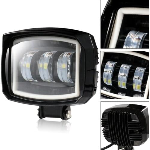 Motorcycle LED Fog Lights Front Headlight Auxiliary Lamp Square Light for Custom Retro Motorbikes Scooters Touring ATV Motocross