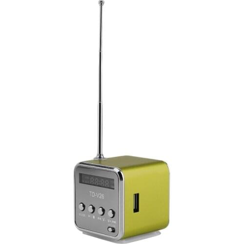 Portable Aluminum Alloy Micro USB Mini Stereo Super Bass Speaker Ubwoofer Musica MP3/4 FM Radio Receiver