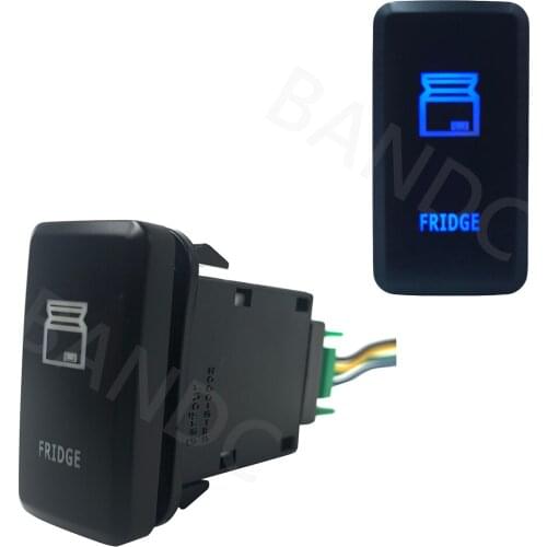 BLUE Led Lights, 3Amp 12V Car FRIDGE ON OFF SPST Push Switch with Jumper Wire for Toyota Landcruiser 79 Series, Auto Parts