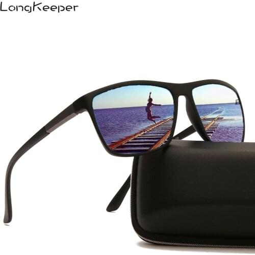 Classic Polarized Sunglasses Men Black Frame Fishing Driving Eyewear Male Retro Square Sun Glasses UV400 Oculos de sol masculino